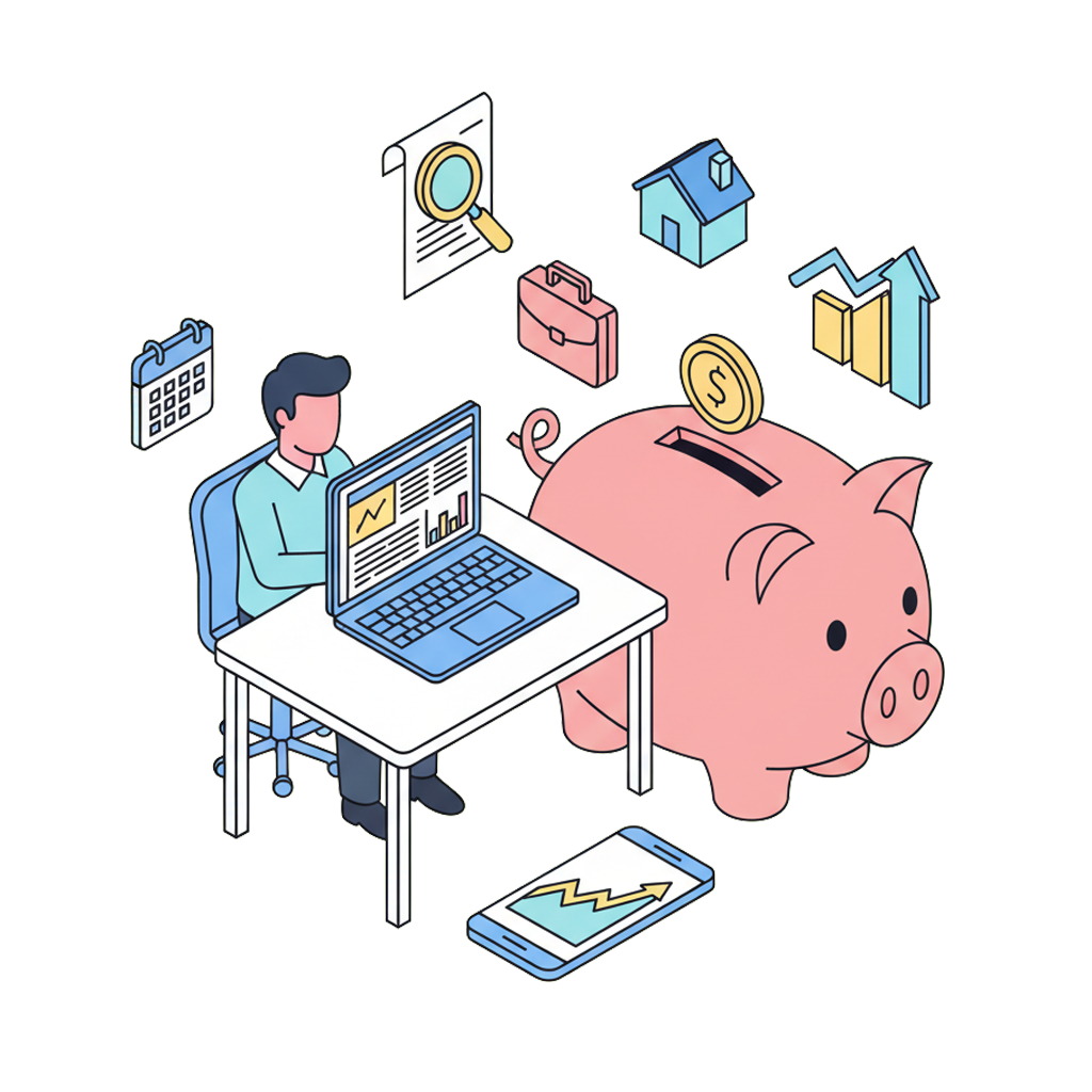 Ilustração de Gestão Financeira